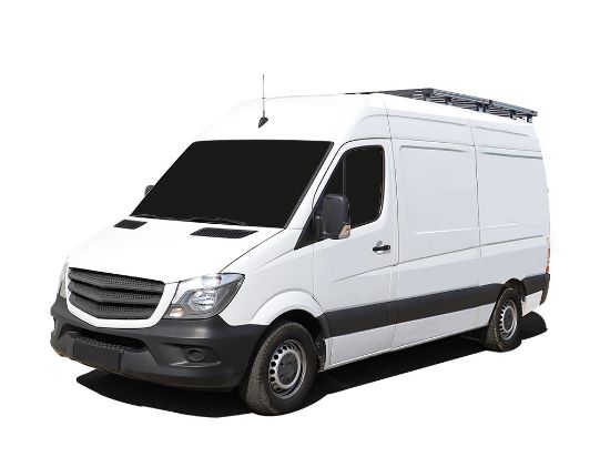 Picture of Mercedes Benz Sprinter 128in/144in/170in / L1/L2/L3 / SWB/MWB/LWB Wheelbase w/o OEM Tracks (2006-Current) Slimline II 1/2 Roof Rack Kit / Tall - by Front Runner