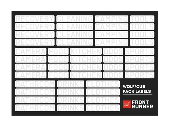 Picture of Wolf/Cub Pack Campsite Organizing Labels - by Front Runner